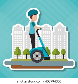 Segway icon design , vector illustration