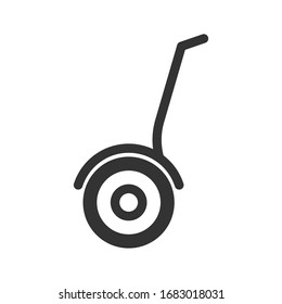 Segway icon isolated on background. Self-balancing device symbol modern, simple, vector, icon for website design, mobile app, ui. Vector Illustration