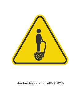 Segway Icon Isolated On Background. Caution Symbol Modern, Simple, Vector, Icon For Website Design, Mobile App, Ui. Vector Illustration