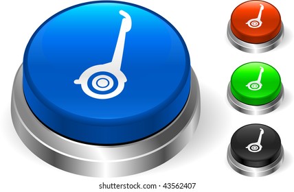 Segway Icon on Internet Button Original Vector Illustration Three Dimensional Buttons