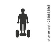 Segway Icon on White Background - Simple Vector Illustration