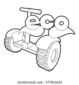 Segway icon. Outline illustration of segway vector icon for web