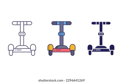Icono de línea de segmentación y de ilustración sólida