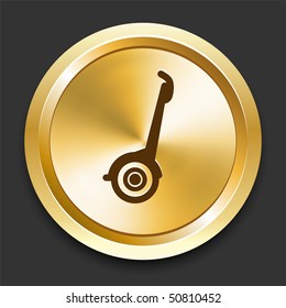Segway on Golden Internet Button Ilustración original