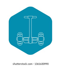 Segway transport icon. Outline illustration of segway transport vector icon for web