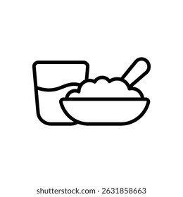 Sehri Meal vector icon stock illustration