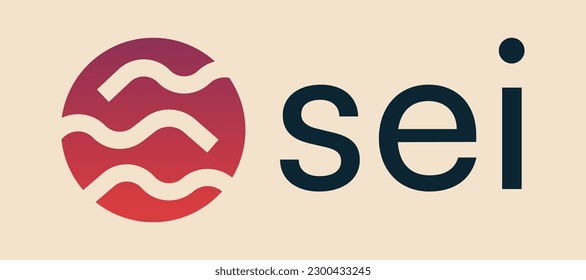 Sei (SEI) crypto currency logo vector illustration banner and background