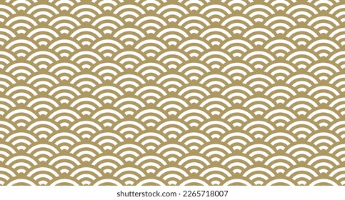 Seigaiha wave Japanese pattern Traditional pattern Seamless pattern Vector illustration