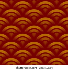 Seigaiha wave seamless pattern. Traditional Chinese and Japanese ancient ornament. Vector illustration.