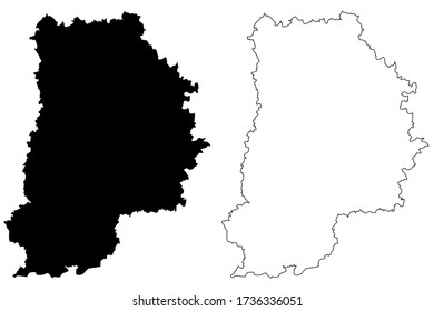 Departement Seine-et-Marne (Frankreich, Französische Republik, Region Ile-de-France): Darstellung der Kartendarstellung, Skizze Seine und Marne