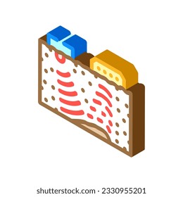 seismic surveying petroleum engineer isometric icon vector. seismic surveying petroleum engineer sign. isolated symbol illustration