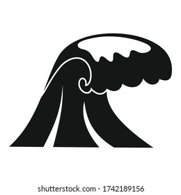 Seismic tsunami icon. Simple illustration of seismic tsunami vector icon for web design isolated on white background