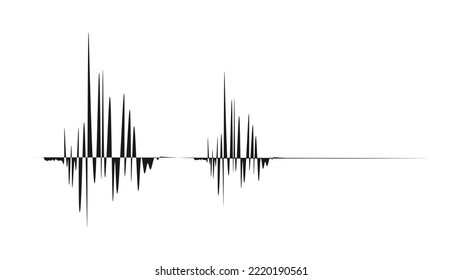 Seismic Wave icon vector in unique design style. Symbol illustration of Earthquake Seismic activity record in Scale Richter. Audio wave diagram concept that you really need, right?