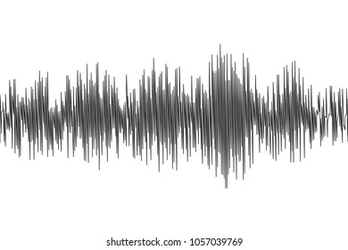 seismic waves oscillation earthquake waveform with random frequency and amplitude