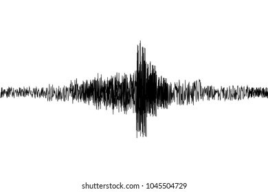 Seismogram.Seismic, earthquake activity record. Vector illustration.