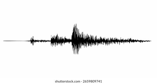 Seismogram.Seismic, earthquake activity record. Vector illustration