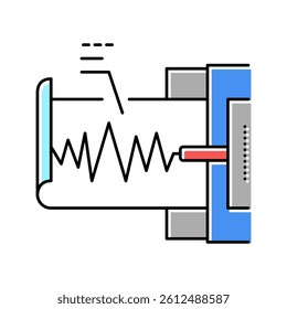 seismograph device color icon vector. seismograph device sign. isolated symbol illustration