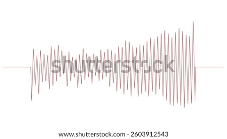 Seismograph measurement with data record or lie detector graph. wave of different frequency on graph paper. geological background