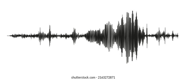 Seismograph measurement or lie detector graph. Seismic measurements with data record. Vector illustration isolated in white background