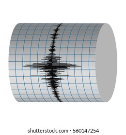 Seismograph Record Seismic Vibrations Of The Earthquake On The Richter Scale, Seismogram Vector