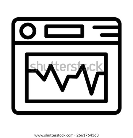 Seismograph Vector Line icon Design