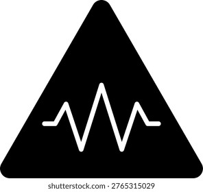 Seismology Glyph Icon Vector Design
