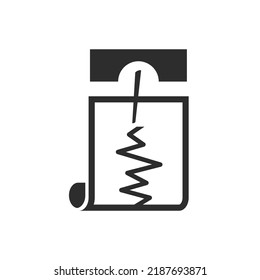 Seismometer Icon. Seismograph. Vector Illustration