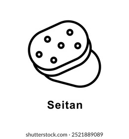 Seitan vector  Outline icon style illustration. Symbol on White background EPS 10 File