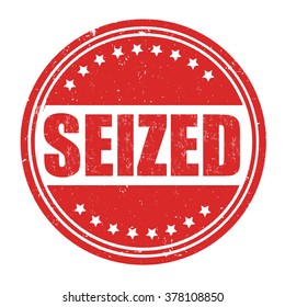 Seized grunge rubber stamp on white background, vector illustration