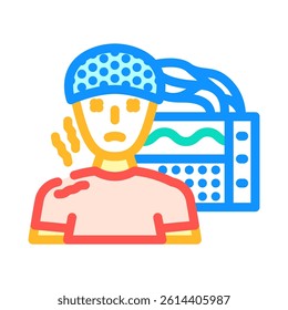 seizure diagnosis neurologist color icon vector. seizure diagnosis neurologist sign. isolated symbol illustration