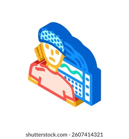 seizure diagnosis neurologist isometric icon vector. seizure diagnosis neurologist sign. isolated symbol illustration
