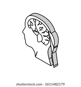 seizure diagnosis neurologist isometric icon vector. seizure diagnosis neurologist sign. isolated symbol illustration