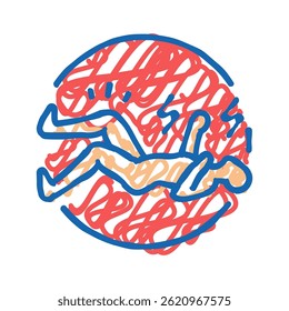 seizures convulsions disease symptom doodle icon sketch vector. seizures convulsions disease symptom sign. isolated symbol illustration
