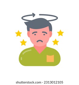 Seizures icon in vector. Illustration