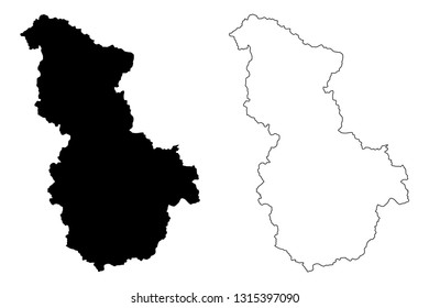 Sejong (South Korea, Republic of Korea, ROK, Special cities of South Korea) map vector illustration, scribble sketch Sejong Special Autonomous City map