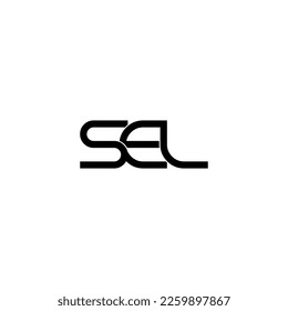 sel typography letter monogram logo design