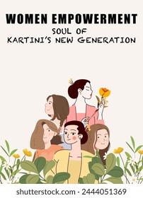 Selamat Hari Kartini Means Happy Kartini Day. Kartini is Indonesian Female Hero. Habis gelap terbitlah terang means After Darkness comes Light. Vector Illustration.