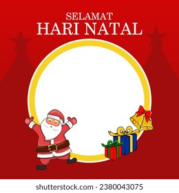 selamat hari natal, merry christmas. twibbon design