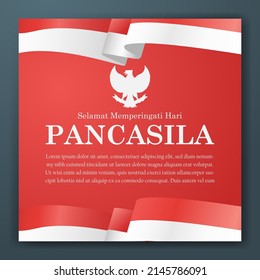 selamat hari pancasila means happy pancasila day social media post greeting poster 