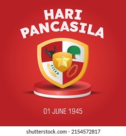 Selamat hari pancasila means happy pancasila day the symbol of the republic of indonesia svg