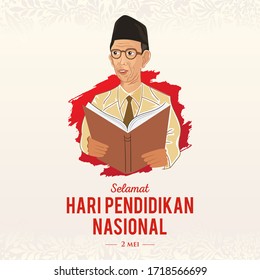 Selamat hari pendidikan nasional 2 Mei, Translation: May 2, happy national education day of indonesia