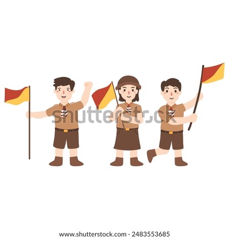 Selamat Hari Pramuka Illustration Of Boy Scout design