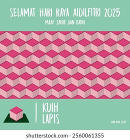 Selamat Hari Raya 2025. Various Raya cookies vector designs. Traditional Hari Raya poster, backdrop, background and bunting