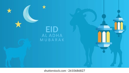 Selamat hari raya aidil adha vector design