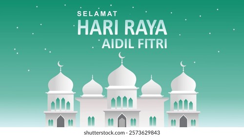 Selamat Hari Raya Aidilfitri Vector Design (Translation: Celebration of Breaking Fast)