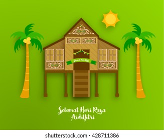 Selamat Hari Raya Aidilfitri Vector Design (Translation: Feast of Breaking the Fast)