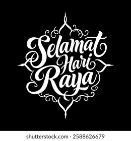 Selamat Hari Raya Calligraphy Design – Islamic Festive Typography