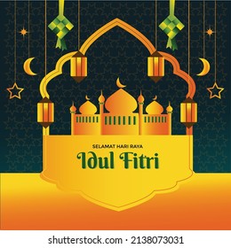 Selamat Hari Raya Idul Fitri Eid Mubarak Greeting Card 