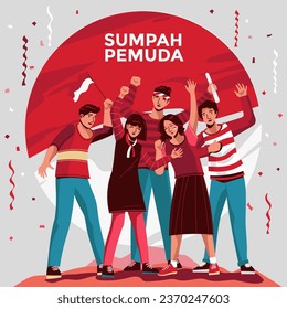 Selamat Hari Sumpah pemuda. Translation: Happy Indonesian Youth Pledge Celebration