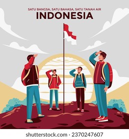 Selamat Hari Sumpah pemuda. Translation: Happy Indonesian Youth Pledge Celebration